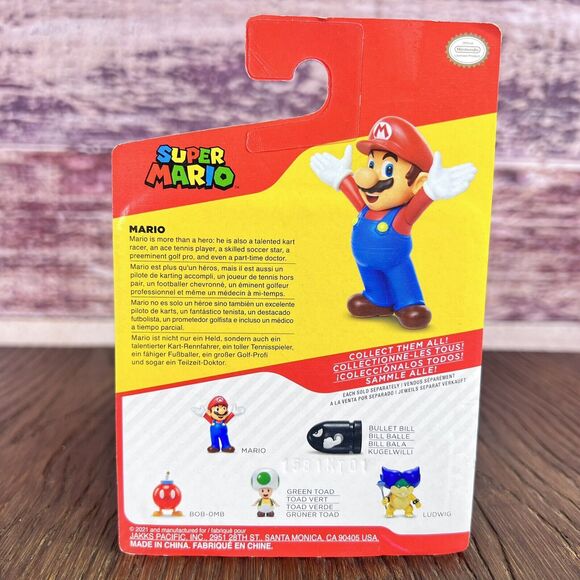 NEW Super Mario Brothers 2.5” Jakks Mario Open Arms Wave 31 Figure Toy Nintendo - Picture 3 of 8